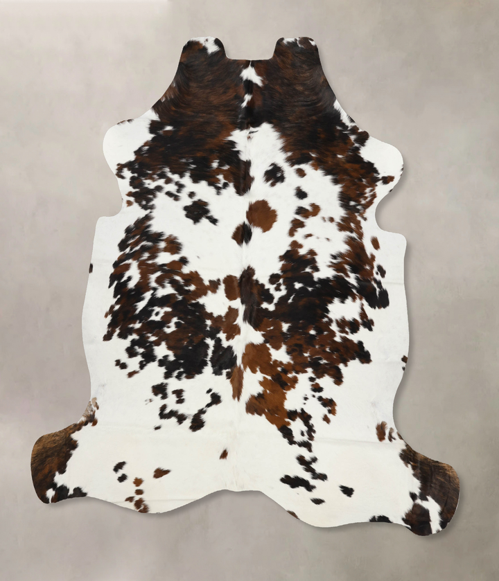 Tricolor X-Large European Cowhide Rug 6'10"H x 6'7"W #B11847 by Hudson Hides