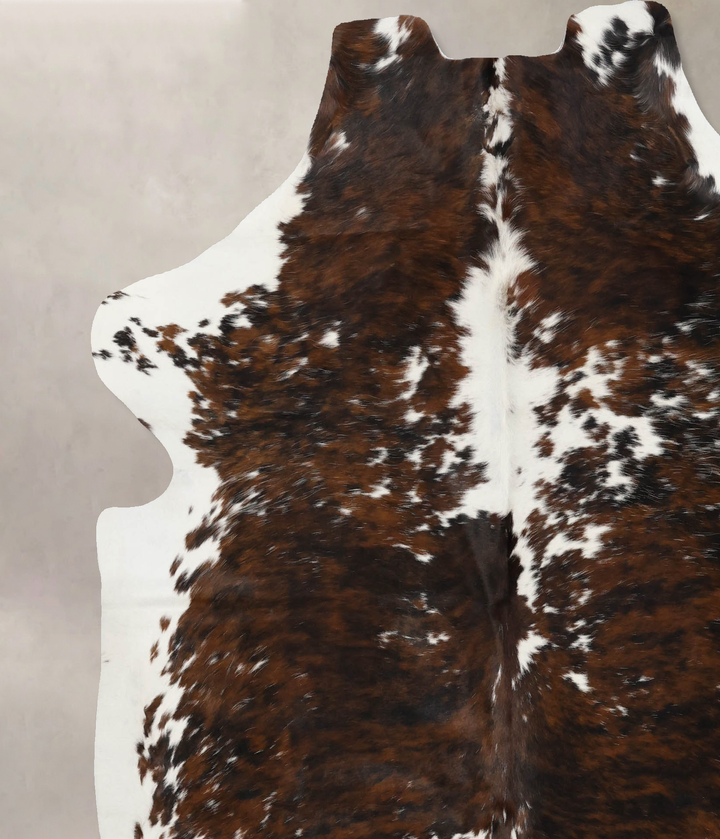 Tricolor X-Large European Cowhide Rug 7'2"H x 6'6"W #B11857 by Hudson Hides