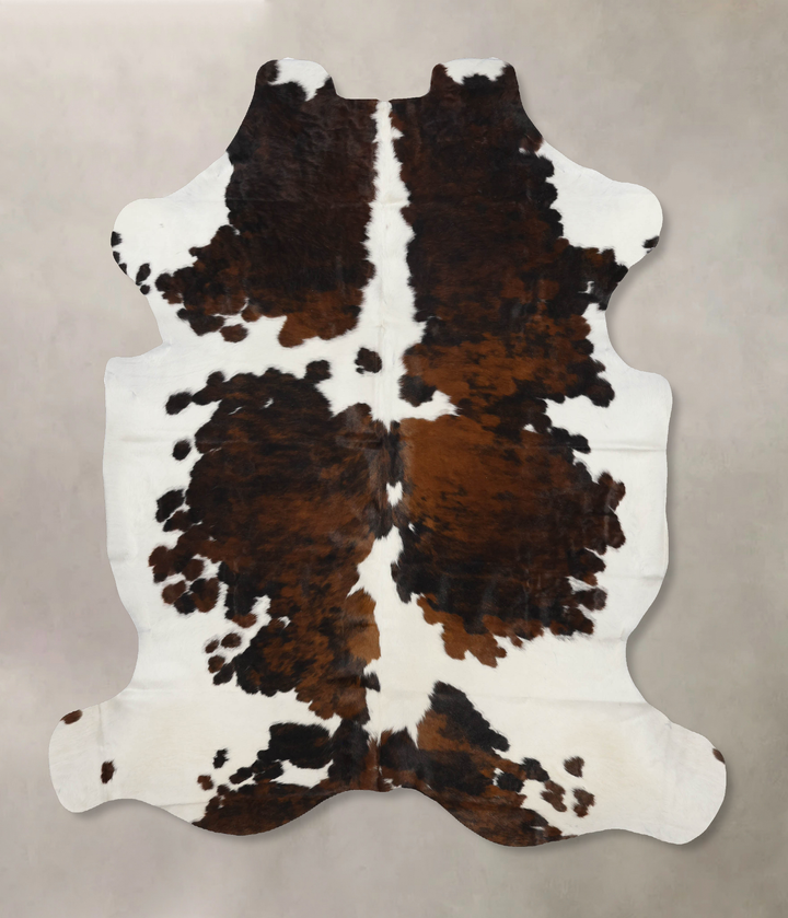 Tricolor X-Large European Cowhide Rug 7'2"H x 6'3"W #B11860 by Hudson Hides