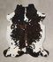 Tricolor X-Large European Cowhide Rug 7'1