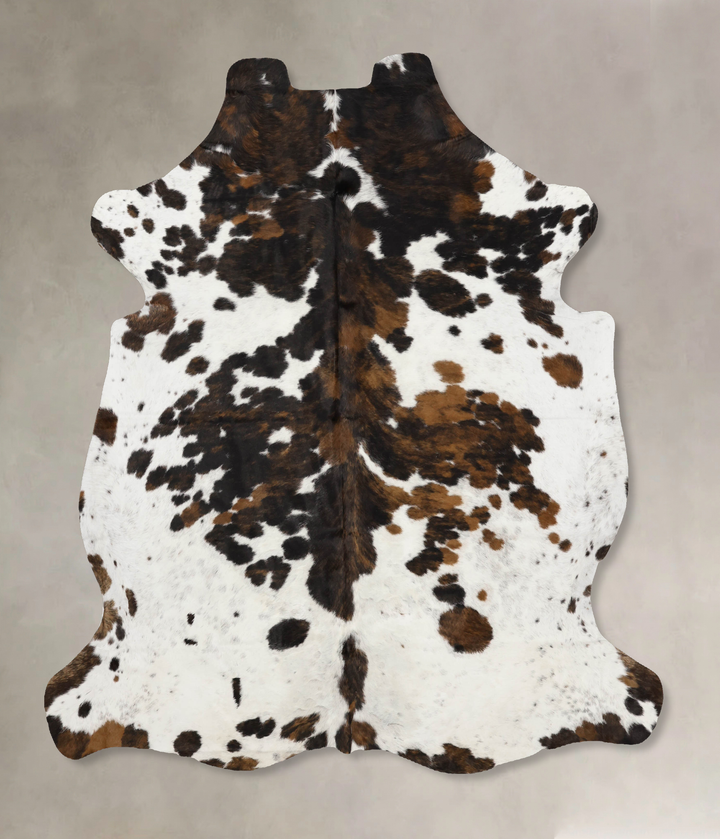 Tricolor X-Large European Cowhide Rug 7'2"H x 6'3"W #B11863 by Hudson Hides