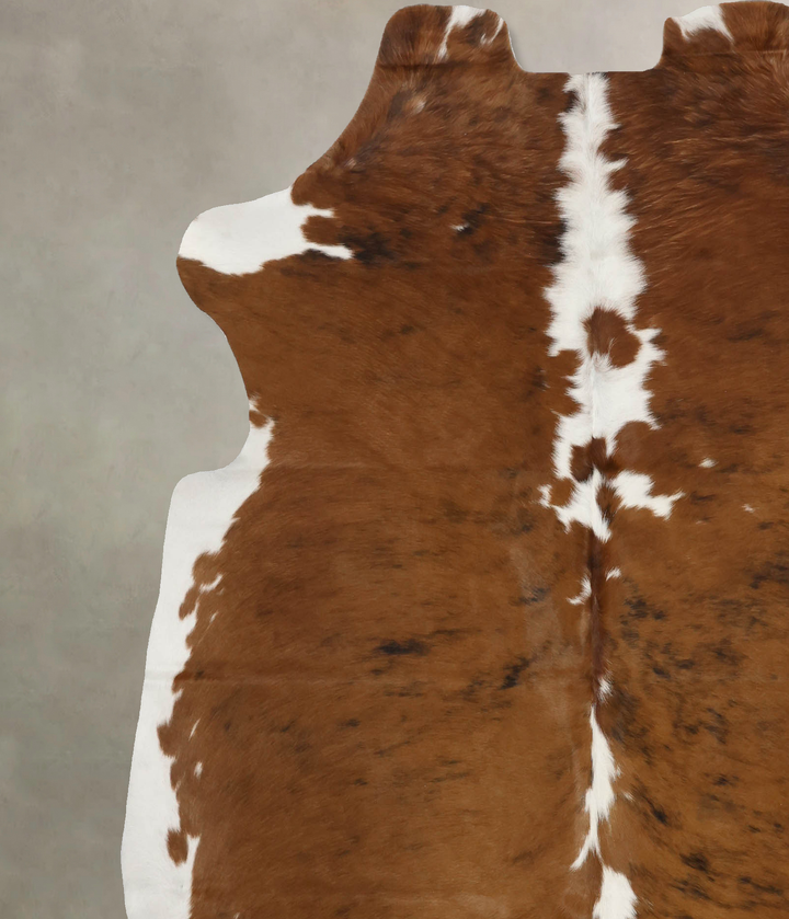 Tricolor X-Large European Cowhide Rug 7'1"H x 6'4"W #B11867 by Hudson Hides
