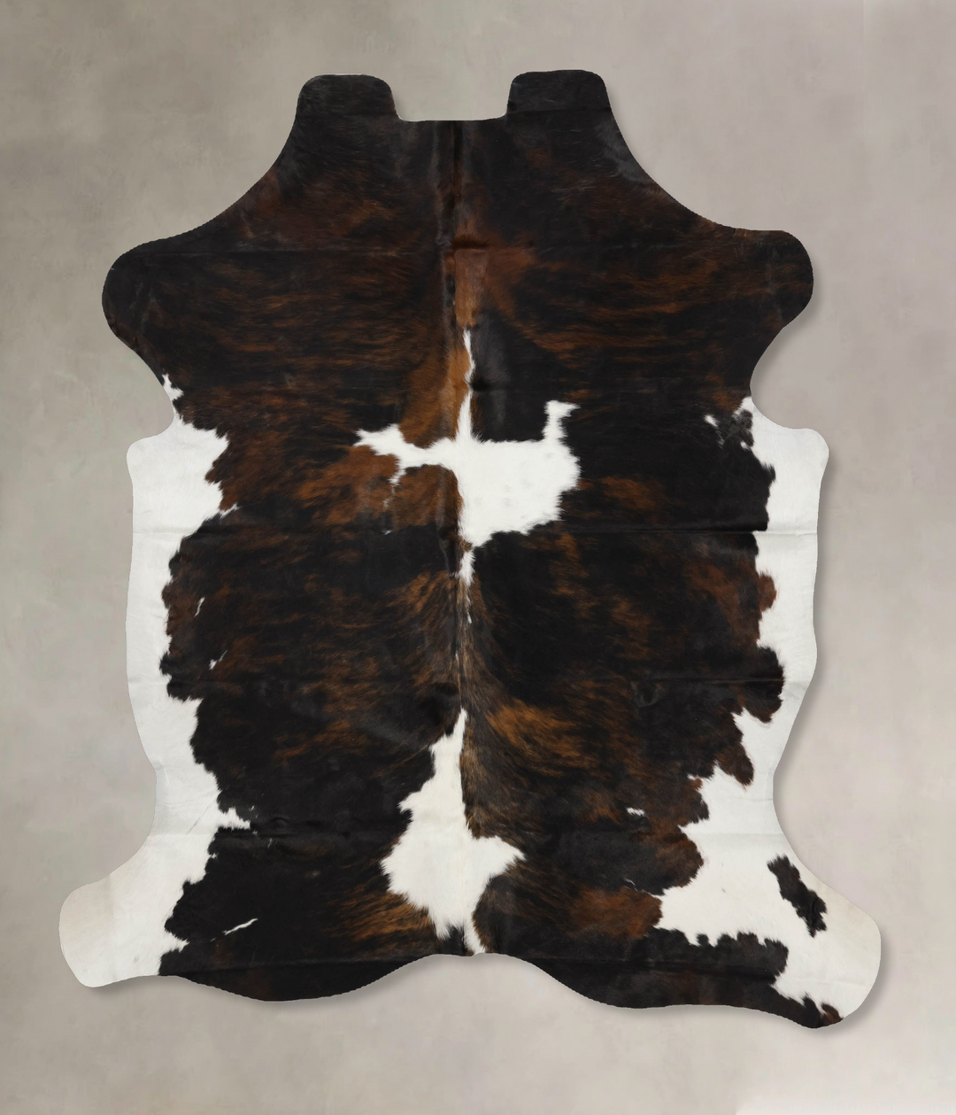 Tricolor X-Large European Cowhide Rug 7'0"H x 6'0"W #B11869 by Hudson
