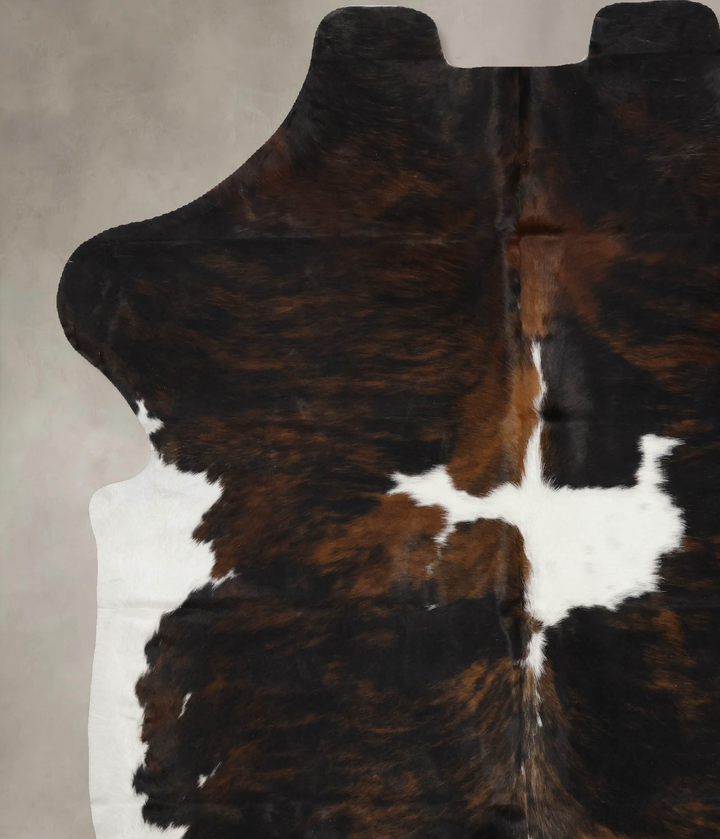 Tricolor X-Large European Cowhide Rug 7'0"H x 6'0"W #B11869 by Hudson Hides