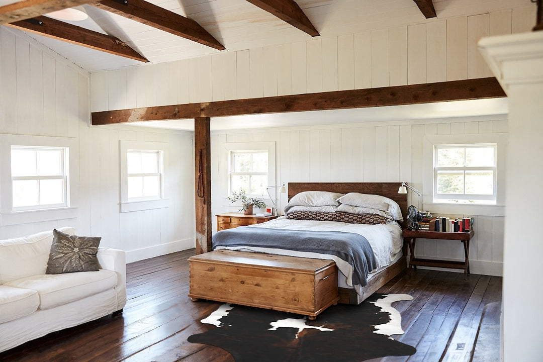 Tricolor X-Large European Cowhide Rug 7'0"H x 6'0"W #B11869 by Hudson