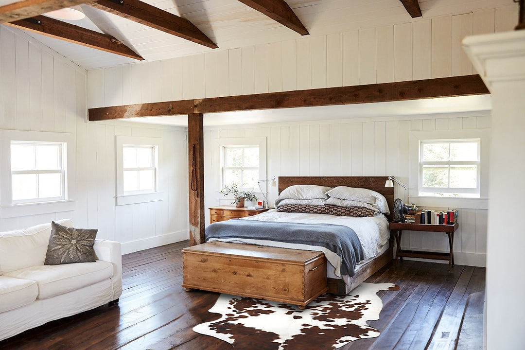 Tricolor X-Large European Cowhide Rug 7'1"H x 6'5"W #B11880 by Hudson