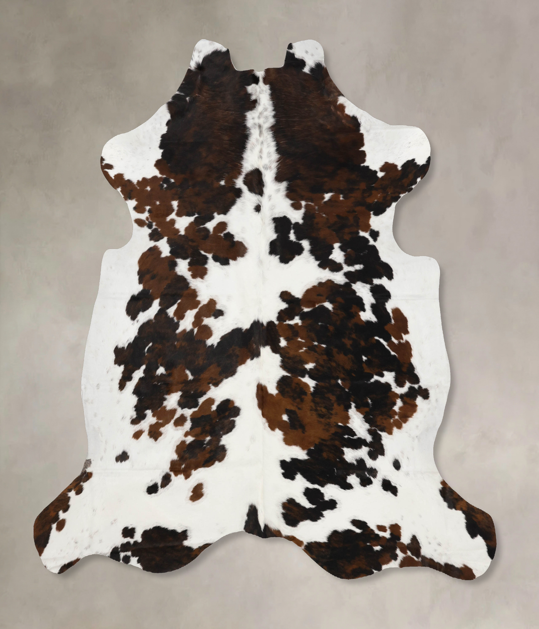 Tricolor X-Large European Cowhide Rug 7'0"H x 6'10"W #B11882 by Hudson