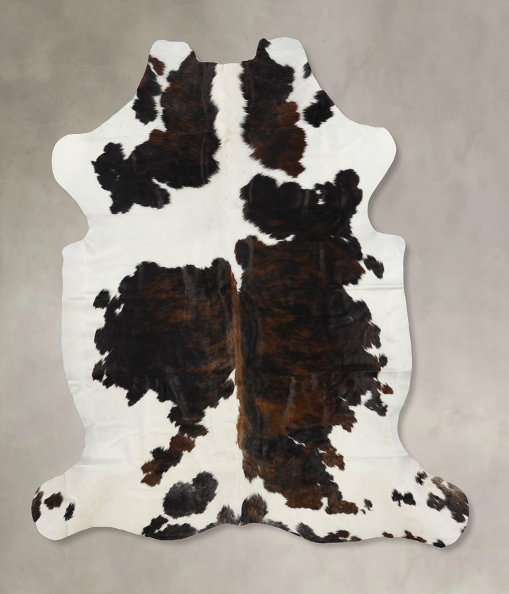 Tricolor X-Large European Cowhide Rug 7'0"H x 6'6"W #B11894 by Hudson Hides