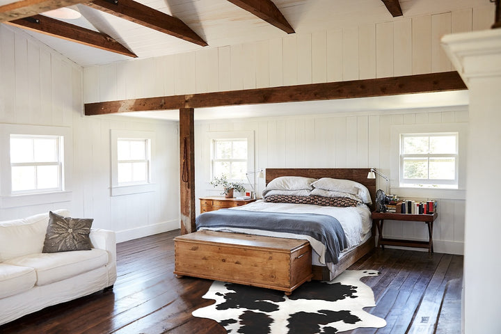 Tricolor X-Large European Cowhide Rug 7'0"H x 6'6"W #B11894 by Hudson Hides