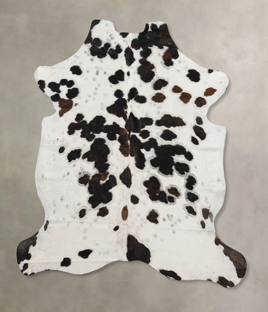 Tricolor X-Large European Cowhide Rug 7'6"H x 6'5"W #B11896 by Hudson