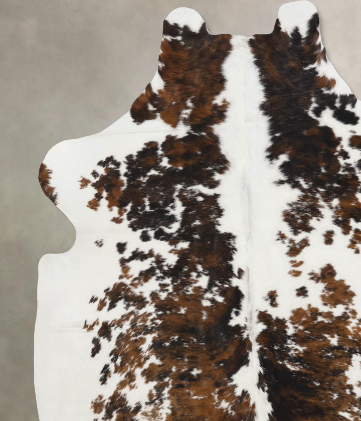 Tricolor X-Large European Cowhide Rug 7'0"H x 6'2"W #B11901 by Hudson Hides