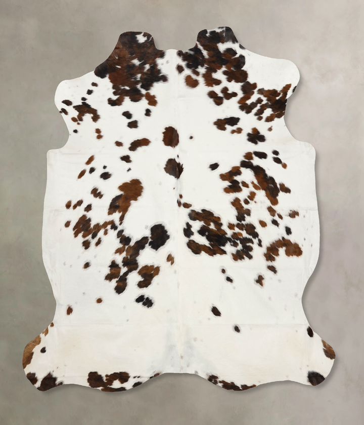 Tricolor X-Large European Cowhide Rug 7'0"H x 6'6"W #B11902 by Hudson Hides