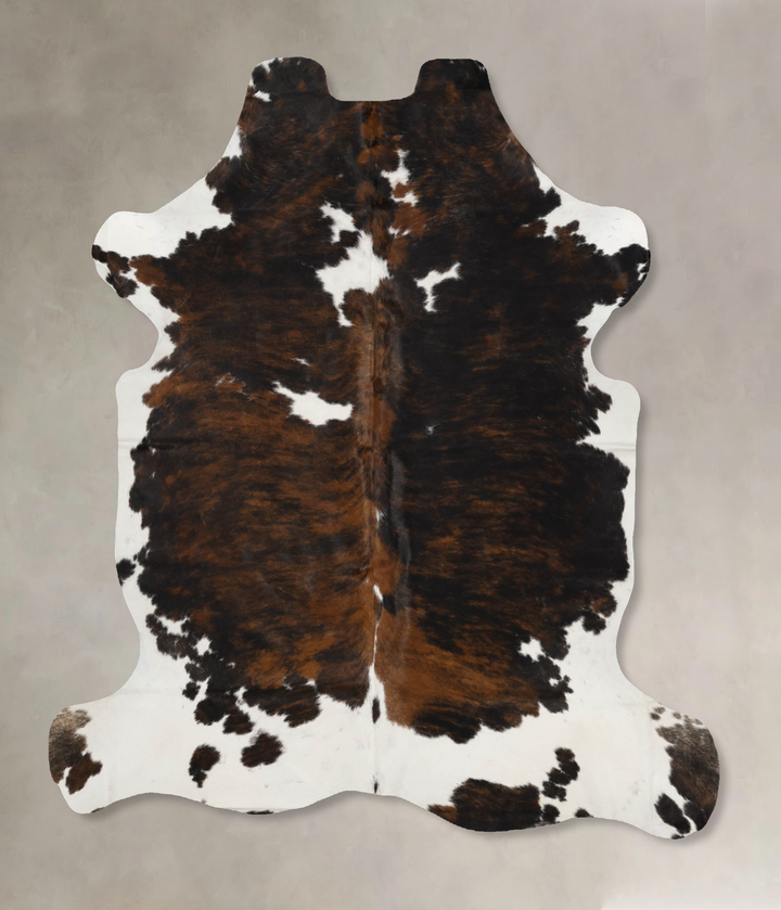 Tricolor X-Large European Cowhide Rug 7'1"H x 6'6"W #B11912 by Hudson Hides