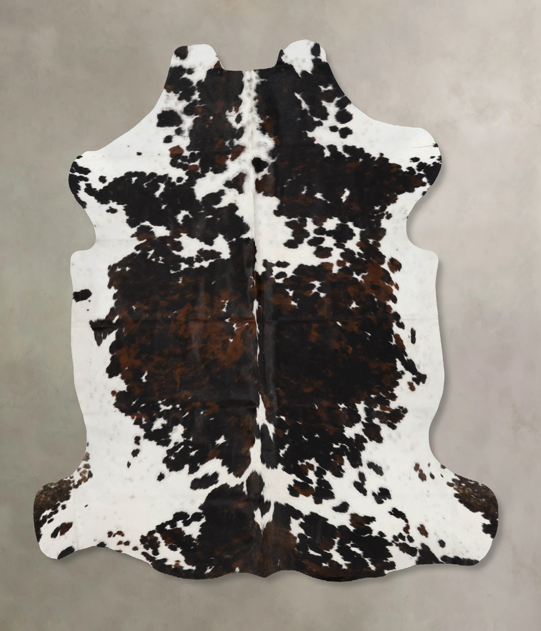 Tricolor X-Large European Cowhide Rug 6'10"H x 6'7"W #B11914 by Hudson