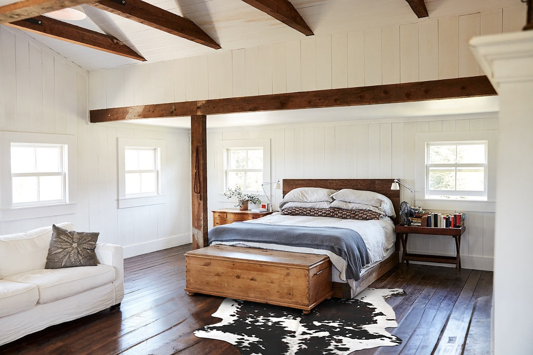 Tricolor X-Large European Cowhide Rug 6'10"H x 6'7"W #B11914 by Hudson