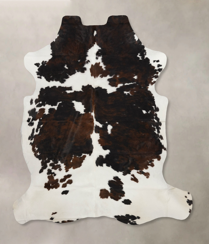 Tricolor X-Large European Cowhide Rug 7'1"H x 6'3"W #B11931 by Hudson Hides