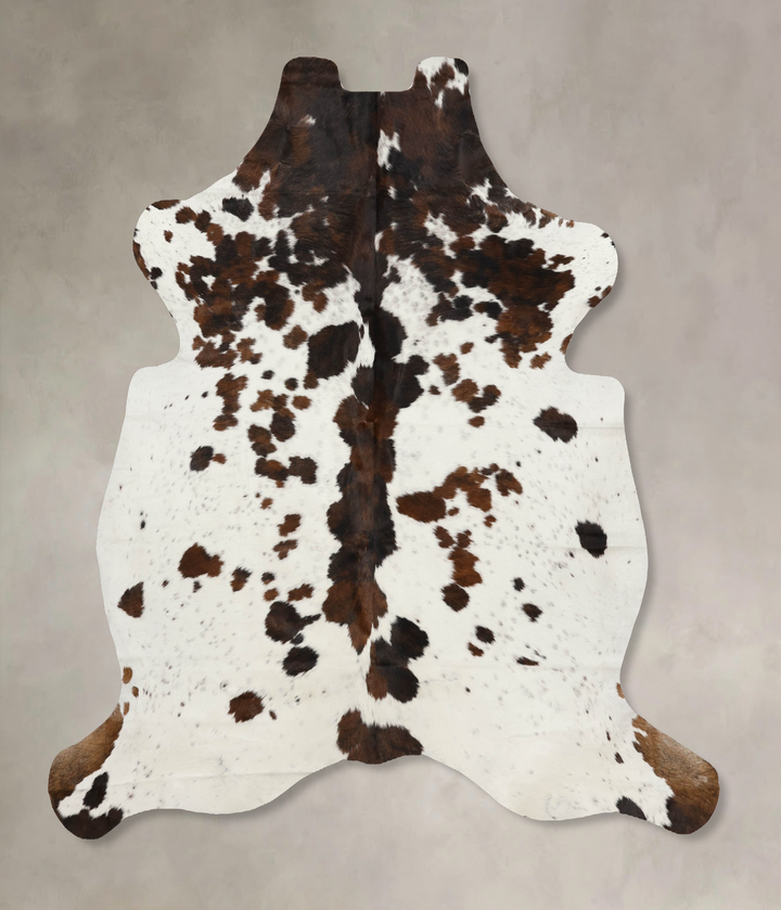 Tricolor X-Large European Cowhide Rug 7'3"H x 6'6"W #B11945 by Hudson Hides