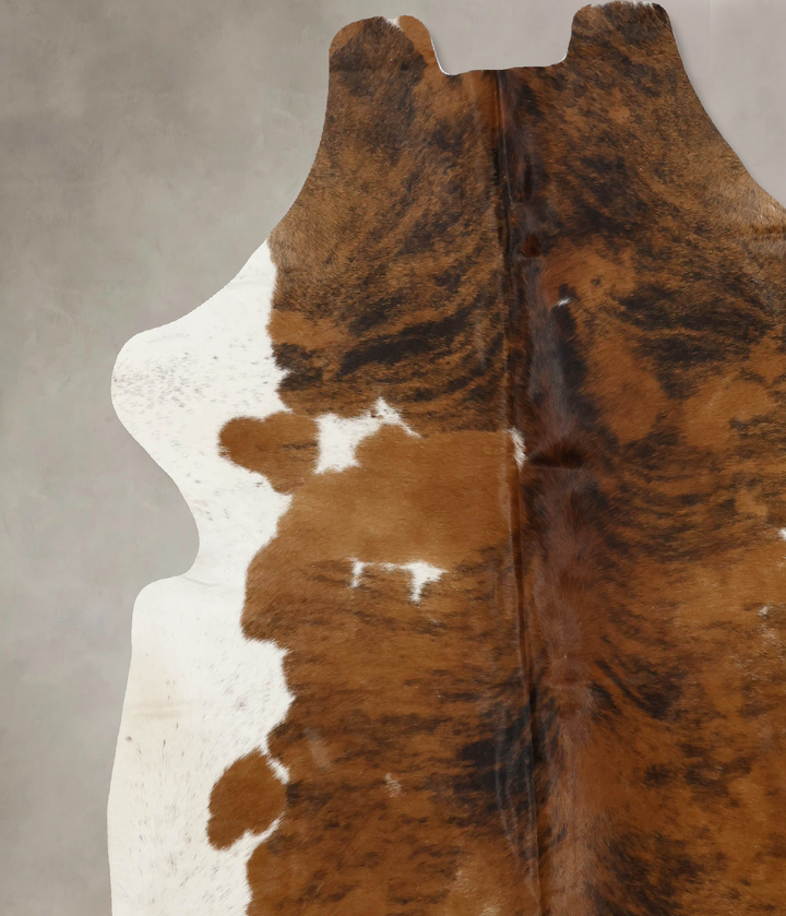 Tricolor X-Large European Cowhide Rug 7'1"H x 6'4"W #B11948 by Hudson Hides