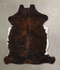Dark Brindle Large European Cowhide Rug 6'9