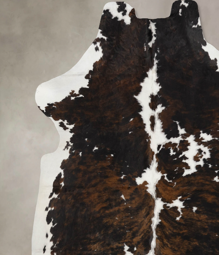 Tricolor X-Large European Cowhide Rug 7'2"H x 6'5"W #B11958 by Hudson Hides