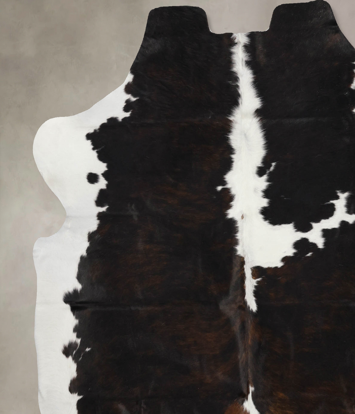 Tricolor X-Large European Cowhide Rug 7'0"H x 6'6"W #B11964 by Hudson Hides