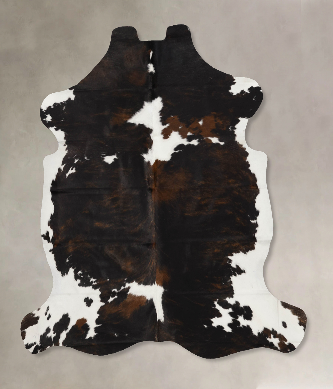 Tricolor X-Large European Cowhide Rug 7'0"H x 6'2"W #B11966 by Hudson