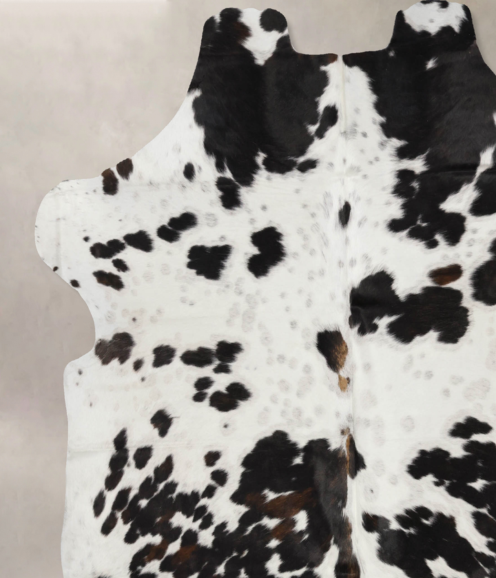 Tricolor X-Large European Cowhide Rug 7'2"H x 6'11"W #B11992 by Hudson Hides