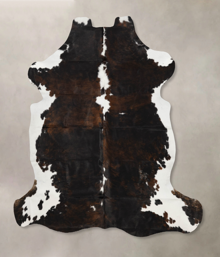 Tricolor X-Large European Cowhide Rug 7'2"H x 6'9"W #B11994 by Hudson Hides