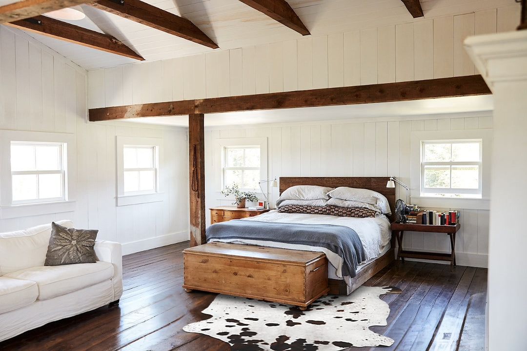 Tricolor X-Large European Cowhide Rug 7'2"H x 6'9"W #B12011 by Hudson