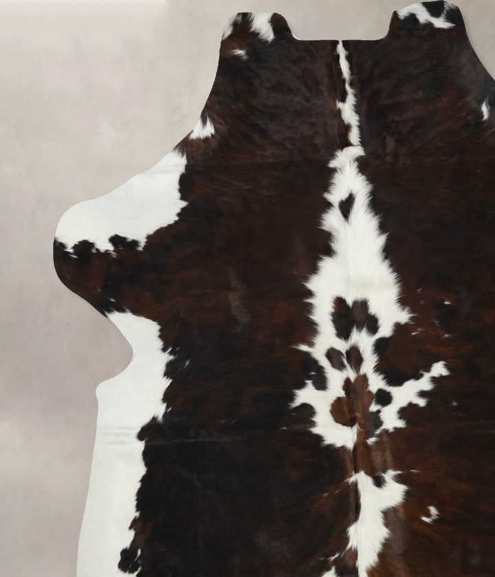 Tricolor X-Large European Cowhide Rug 7'3"H x 6'4"W #B12014 by Hudson Hides