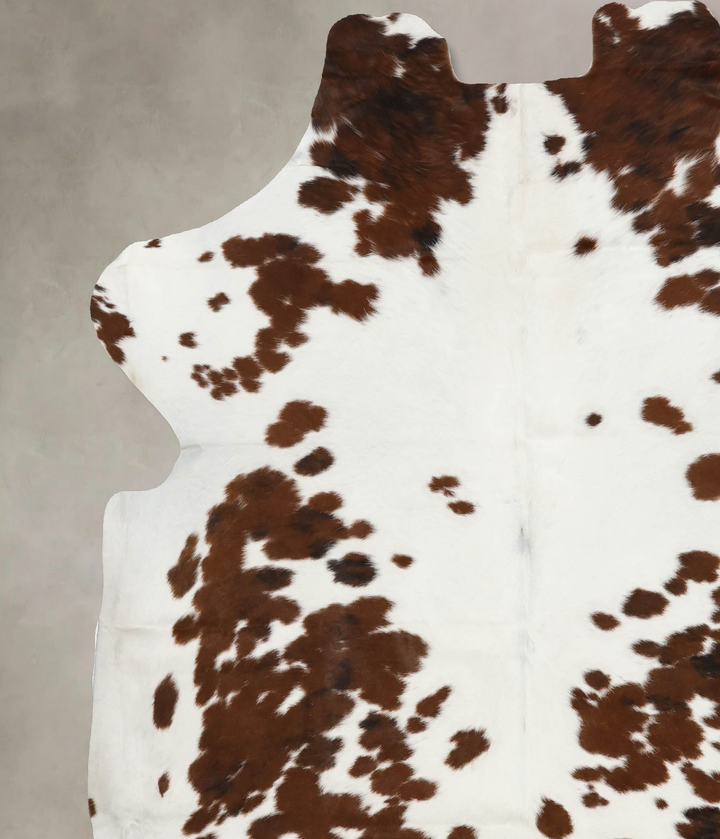 Tricolor X-Large European Cowhide Rug 7'1"H x 6'10"W #B12017 by Hudson Hides
