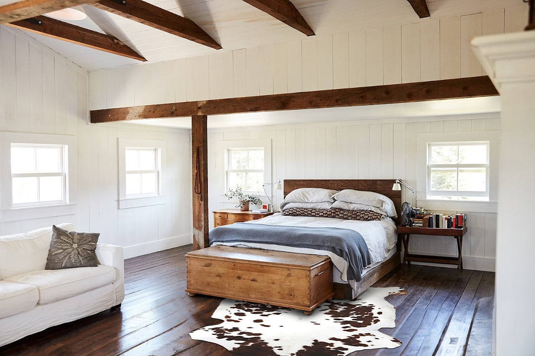 Tricolor X-Large European Cowhide Rug 7'1"H x 6'10"W #B12017 by Hudson