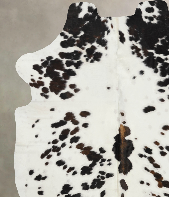 Tricolor X-Large European Cowhide Rug 7'3"H x 6'0"W #B12025 by Hudson Hides