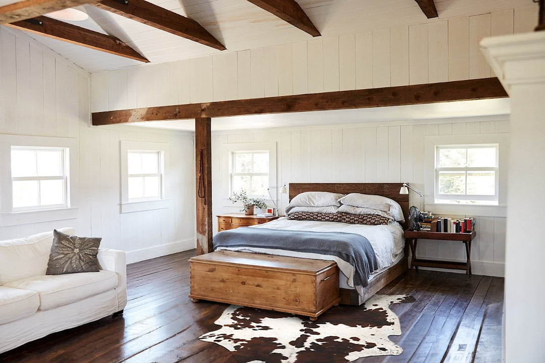 Tricolor X-Large European Cowhide Rug 7'0"H x 6'11"W #B12097 by Hudson