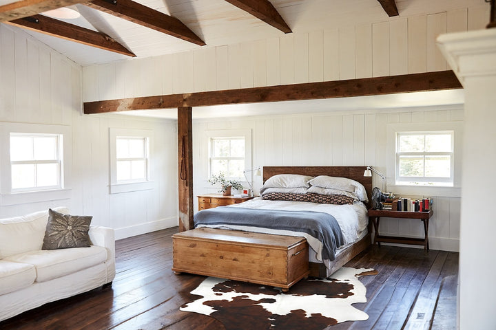 Tricolor X-Large European Cowhide Rug 7'1"H x 6'7"W #B12100 by Hudson Hides