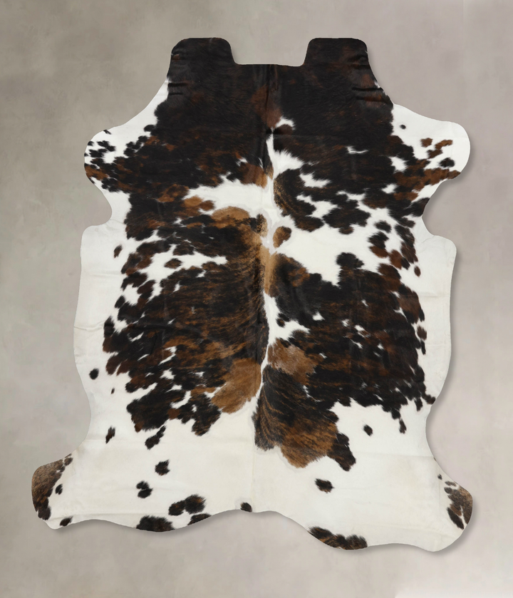 Tricolor X-Large European Cowhide Rug 7'3"H x 6'1"W #B12101 by Hudson Hides