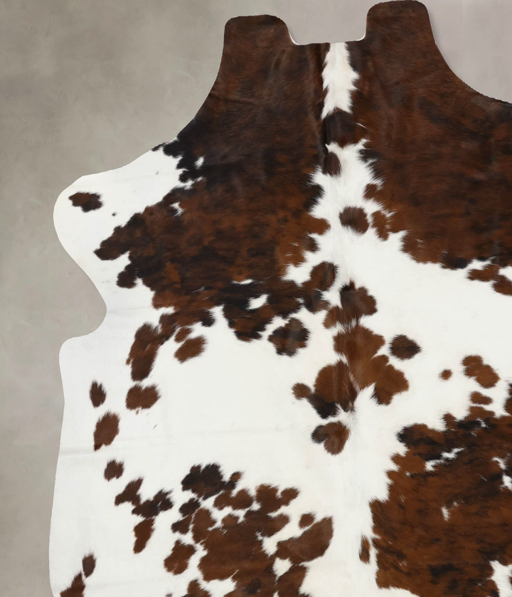Tricolor X-Large European Cowhide Rug 7'1"H x 6'5"W #B12105 by Hudson Hides
