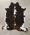 Tricolor X-Large European Cowhide Rug 7'1