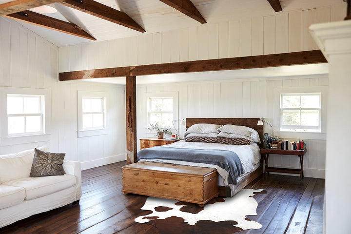 Tricolor X-Large European Cowhide Rug 7'3"H x 6'6"W #B12119 by Hudson Hides