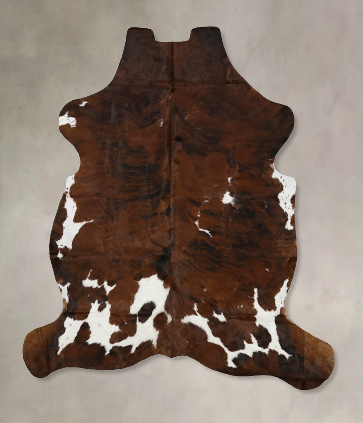 Tricolor X-Large European Cowhide Rug 6'10"H x 5'11"W #B12126 by Hudson Hides