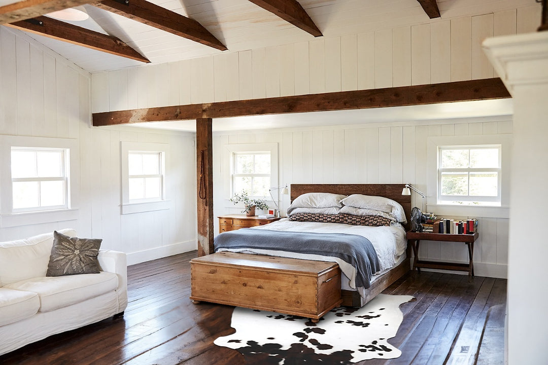 Tricolor Large European Cowhide Rug 6'5"H x 6'2"W #B12165 by Hudson Hi