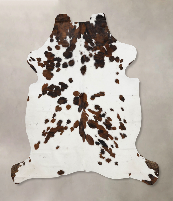 Tricolor X-Large European Cowhide Rug 7'1"H x 6'0"W #B12167 by Hudson Hides