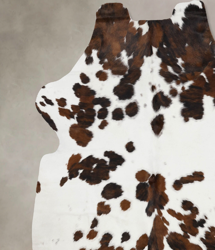 Tricolor X-Large European Cowhide Rug 7'1"H x 6'0"W #B12167 by Hudson Hides