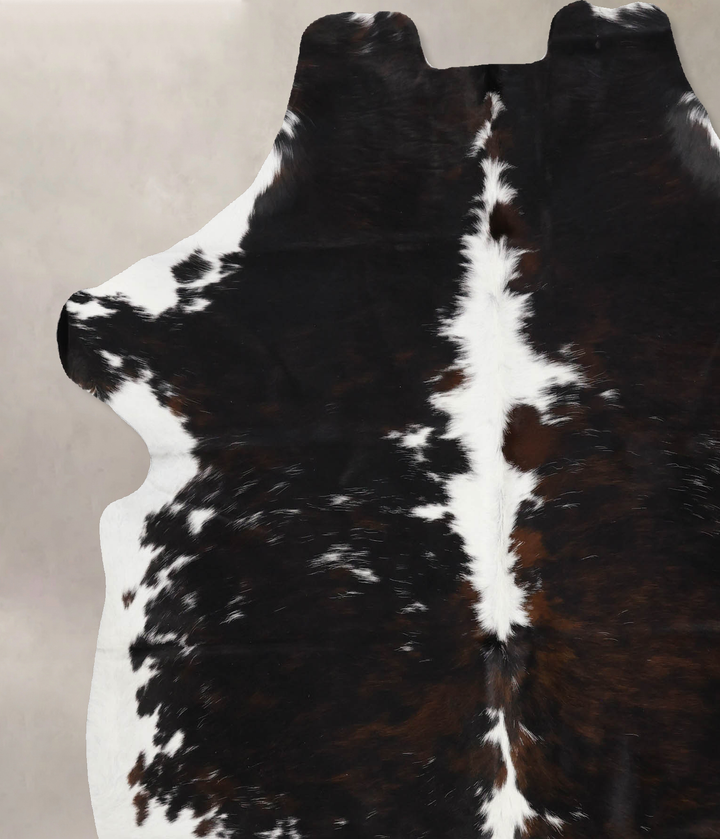 Tricolor X-Large European Cowhide Rug 6'8"H x 6'0"W #B12210 by Hudson Hides
