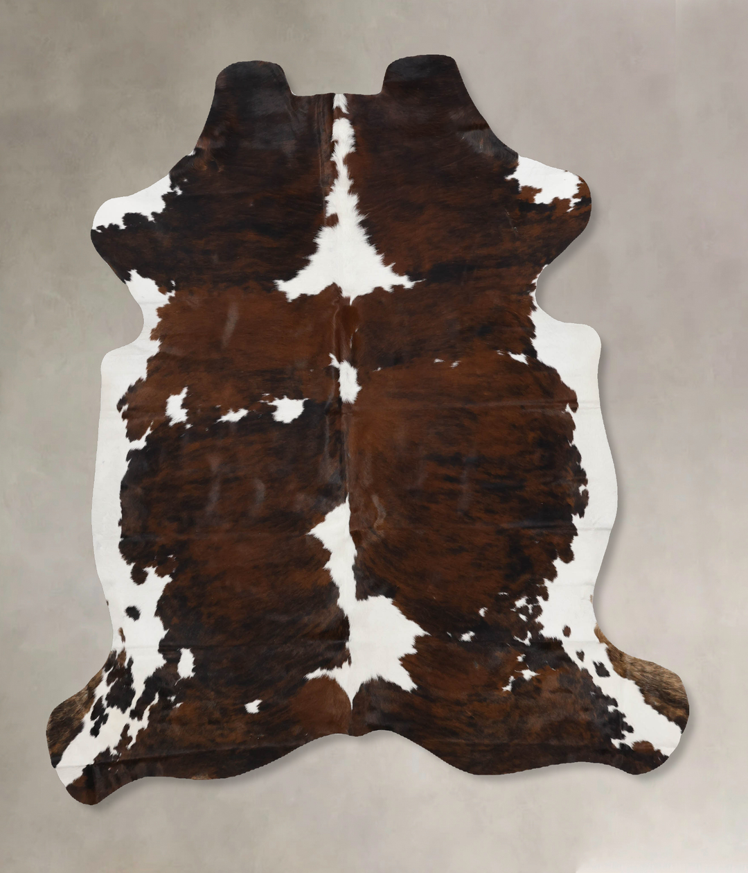 Tricolor X-Large European Cowhide Rug 6'10"H x 5'11"W #B12240 by Hudso