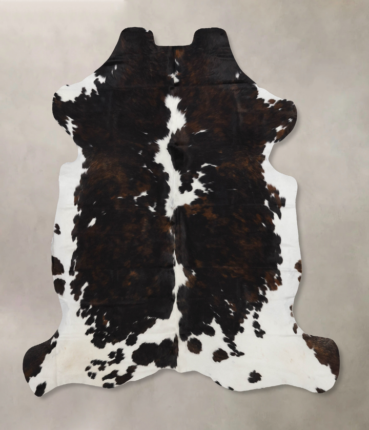 Tricolor X-Large European Cowhide Rug 6'6"H x 6'5"W #B12241 by Hudson Hides