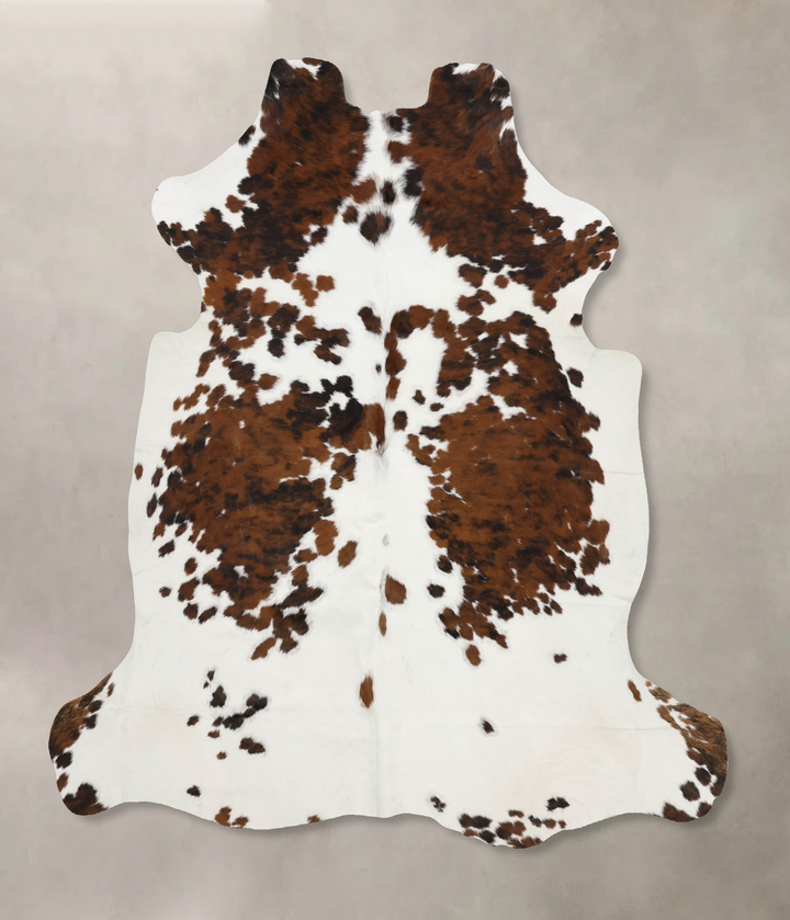 Tricolor X-Large European Cowhide Rug 6'6"H x 6'3"W #B12267 by Hudson Hides