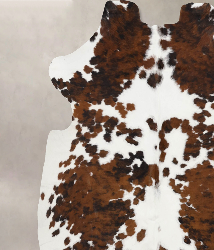 Tricolor X-Large European Cowhide Rug 6'6"H x 6'3"W #B12267 by Hudson Hides