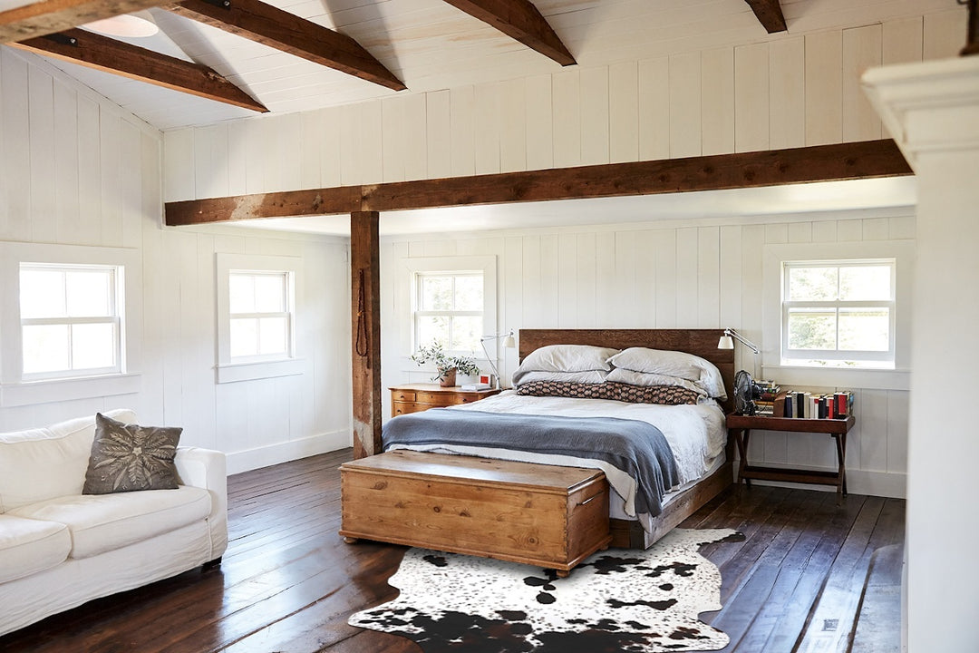 Tricolor X-Large European Cowhide Rug 6'7"H x 6'5"W #B12275 by Hudson