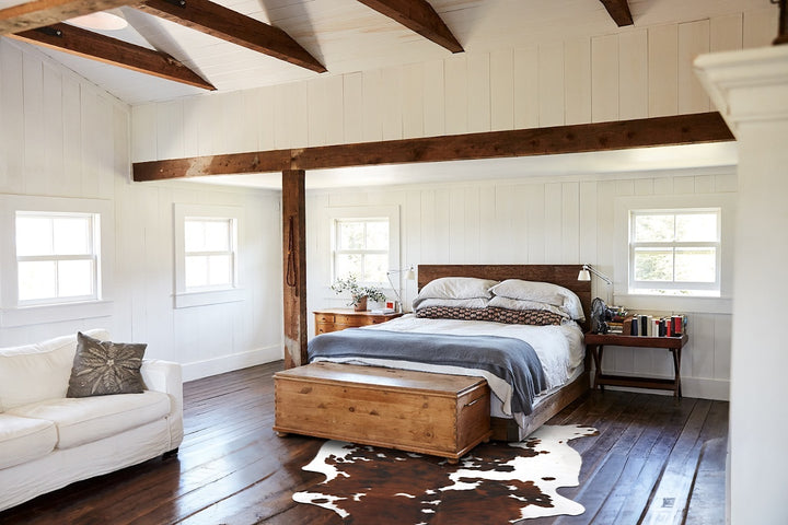 Tricolor X-Large European Cowhide Rug 6'10"H x 5'11"W #B12278 by Hudson Hides